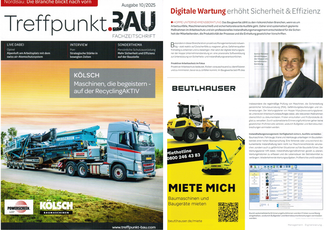 Treffpunkt Bau / 10-25 Digitale Wartung erh�ht Sicherheit & Effizienz